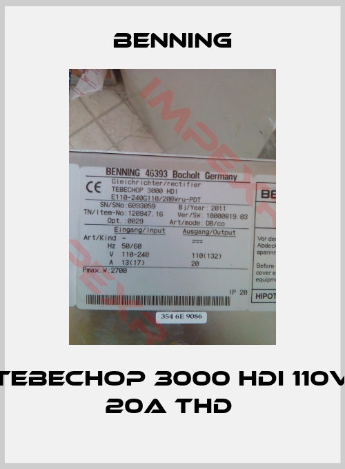Benning-TEBECHOP 3000 HDI 110V 20A THD 