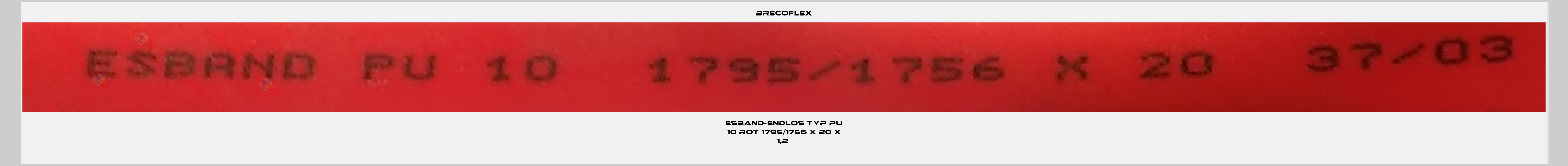 Brecoflex-ESBAND-ENDLOS Typ PU 10 rot 1795/1756 x 20 x 1,2 