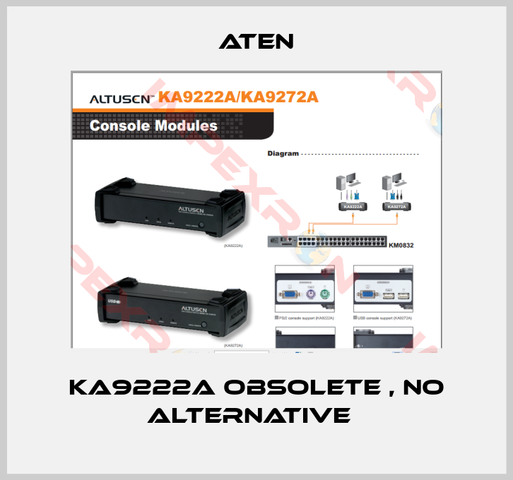 Aten-KA9222A obsolete , no alternative  
