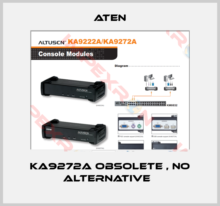 Aten-KA9272A obsolete , no alternative  