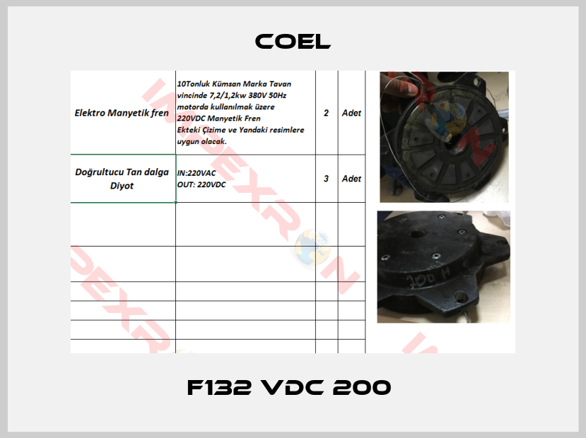 Coel-F132 VDC 200 