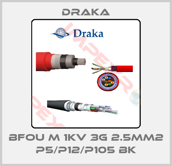 Draka-BFOU M 1kV 3G 2.5mm2 P5/P12/P105 BK