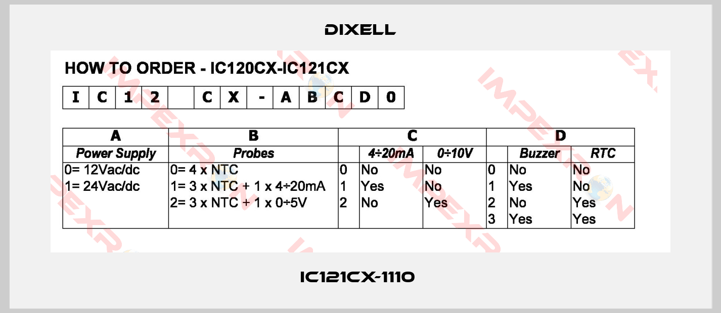 Dixell-IC121CX-1110 