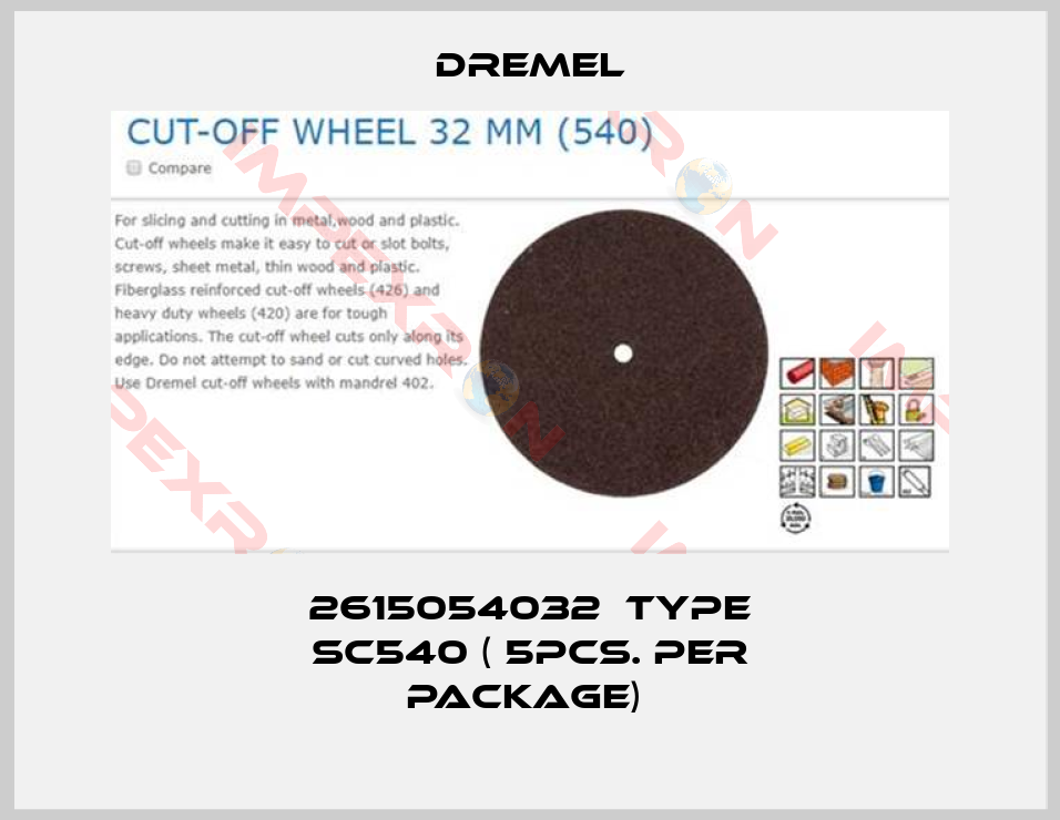 Dremel-2615054032  Type SC540 ( 5pcs. per package) 