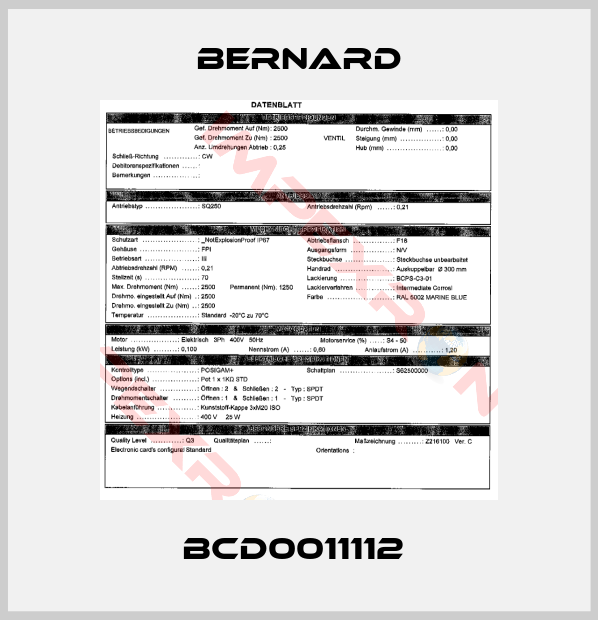 Bernard-BCD0011112 