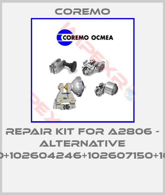 Coremo-Repair Kit for A2806 - alternative 102604261+102604260+102604246+102607150+100850006+102606237 