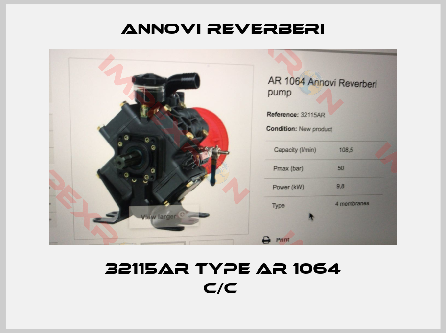 Annovi Reverberi-32115AR Type AR 1064 C/C 