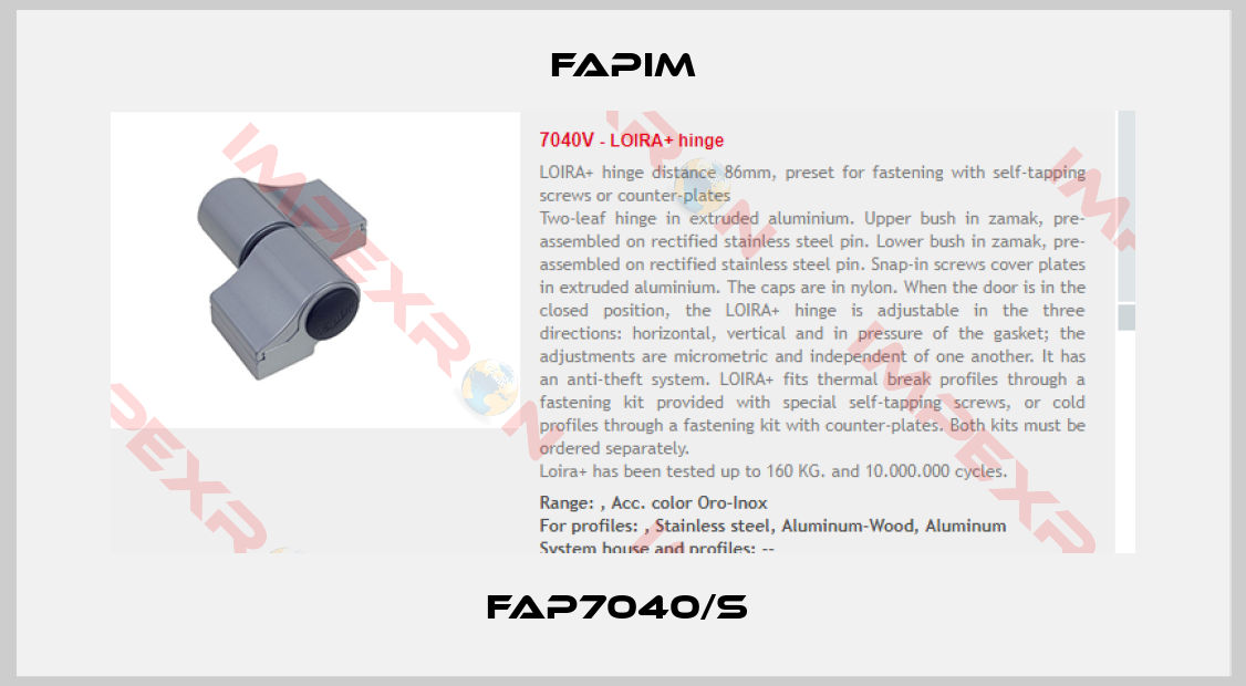 Fapim-FAP7040/S 
