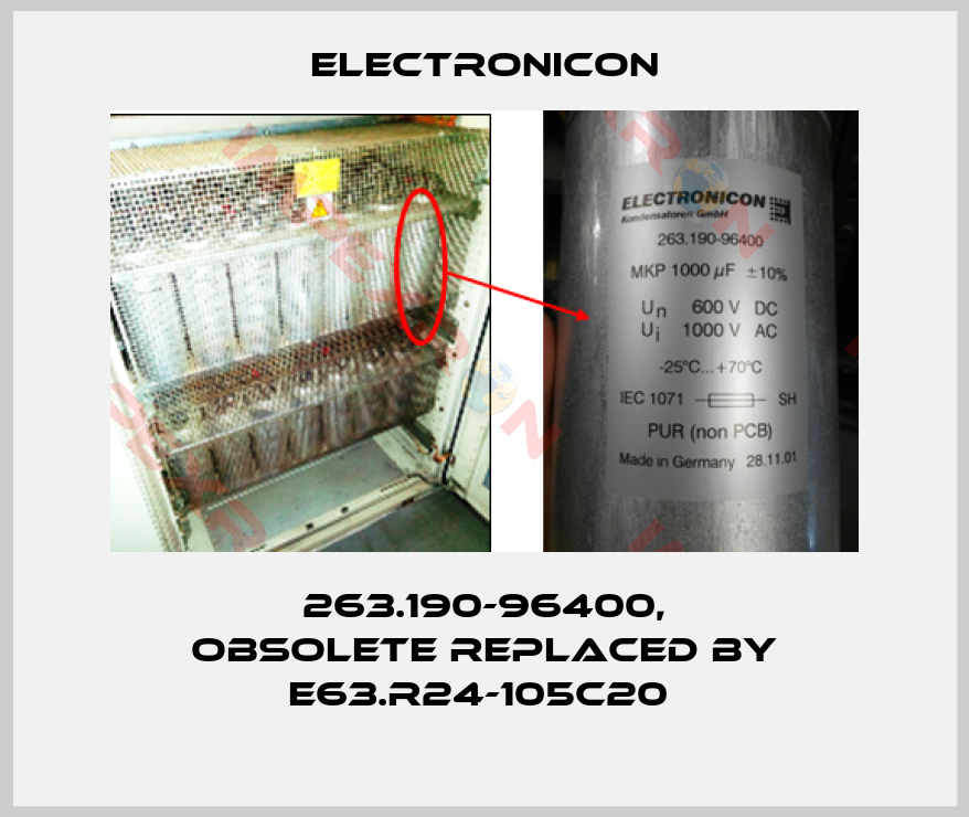 Electronicon-263.190-96400, obsolete replaced by E63.R24-105C20 