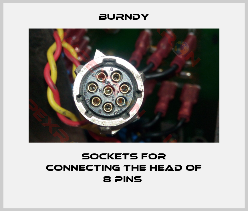 Burndy-Sockets for connecting the head of 8 pins 