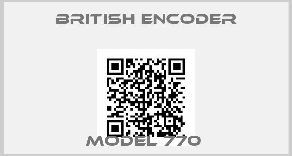 British Encoder-Model 770 