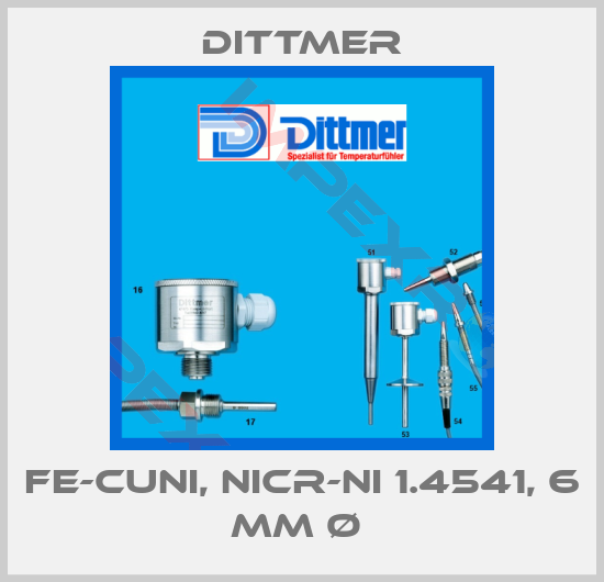 Dittmer-Fe-CuNi, NiCr-Ni 1.4541, 6 mm Ø 
