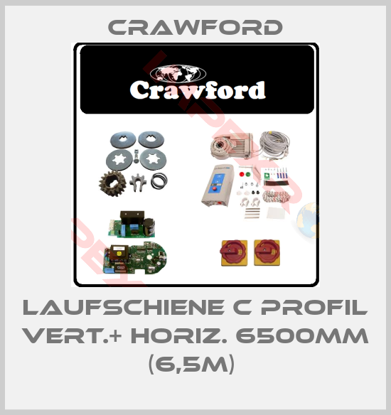 Crawford-Laufschiene C profil vert.+ horiz. 6500mm (6,5m) 