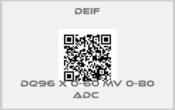 Deif-DQ96 X 0-60 MV 0-80 ADC 