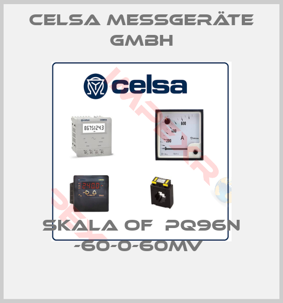 CELSA MESSGERÄTE GMBH-Skala of  PQ96N -60-0-60MV 