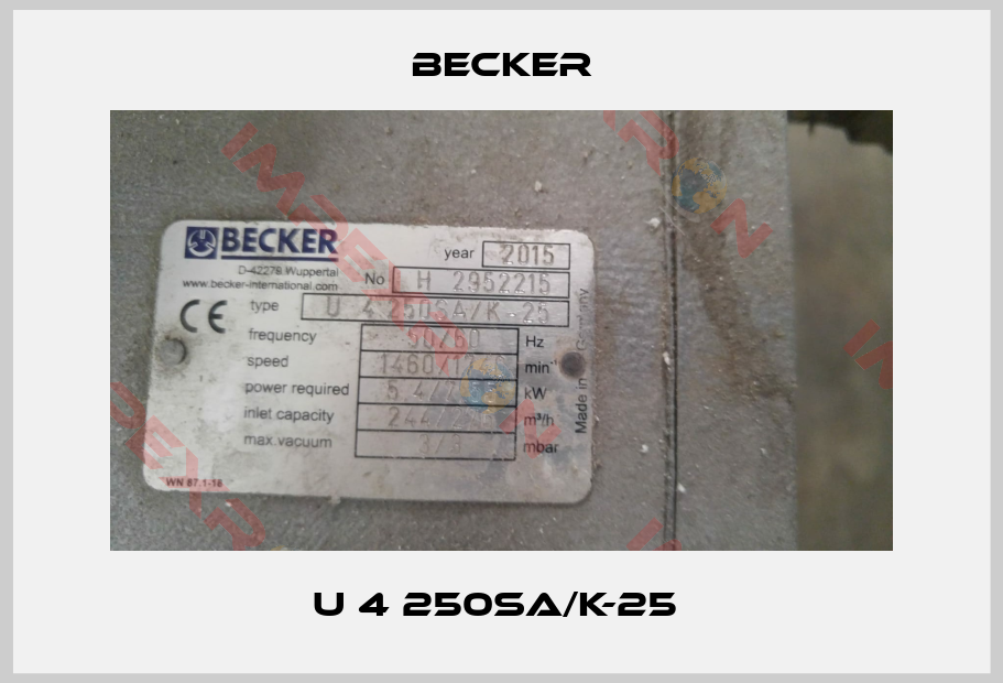 Becker-U 4 250SA/K-25 