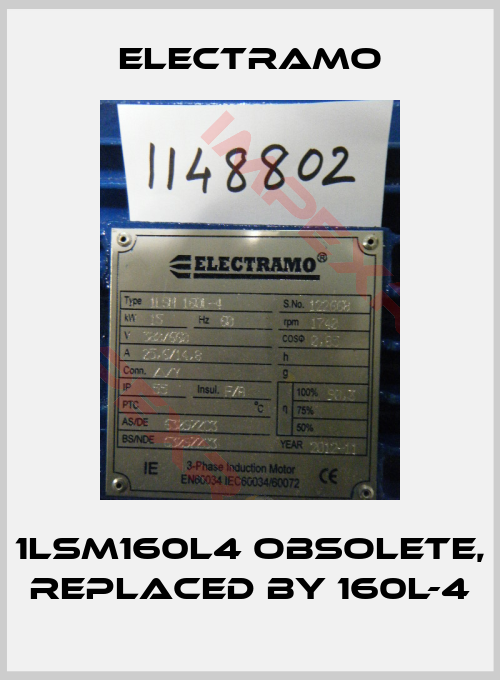 Electramo-1LSM160L4 obsolete, replaced by 160L-4