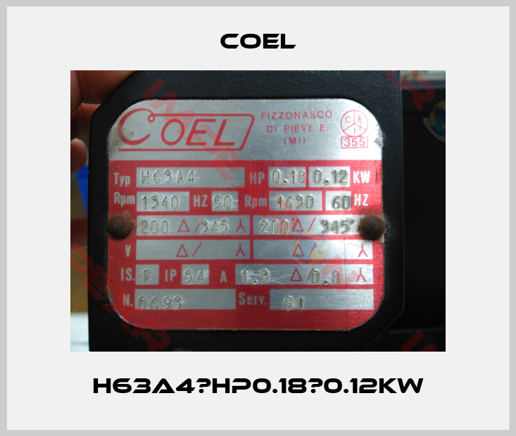Coel-H63A4　HP0.18　0.12KW