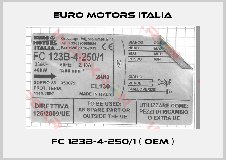 Euro Motors Italia-FC 123B-4-250/1 ( OEM )