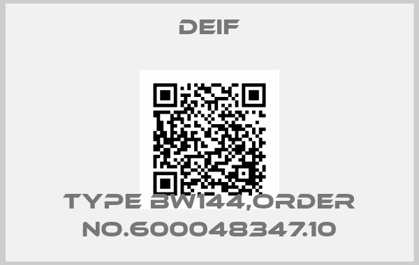 Deif-Type BW144,Order No.600048347.10
