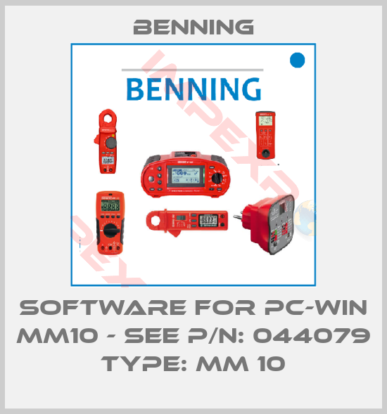 Benning-Software for PC-Win MM10 - see P/N: 044079 Type: MM 10