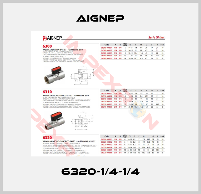 Aignep-6320-1/4-1/4