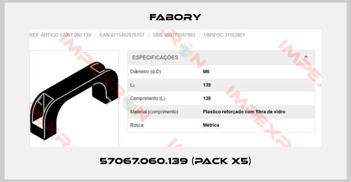 Fabory-57067.060.139 (pack x5)