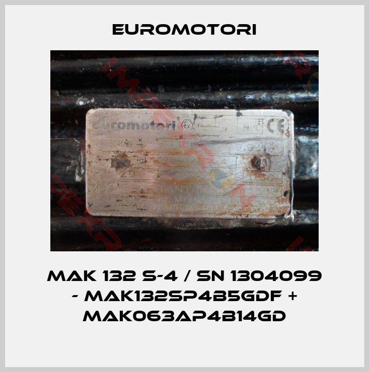 Euromotori-MAK 132 S-4 / SN 1304099 - MAK132SP4B5GDF + MAK063AP4B14GD