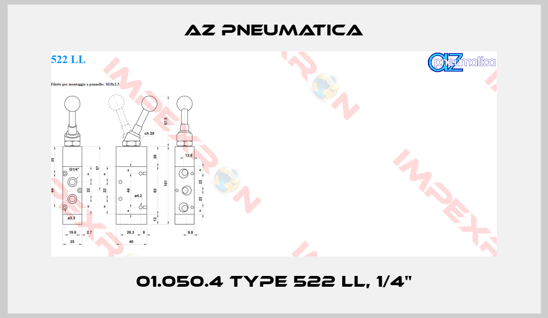 AZ Pneumatica-01.050.4 Type 522 LL, 1/4"