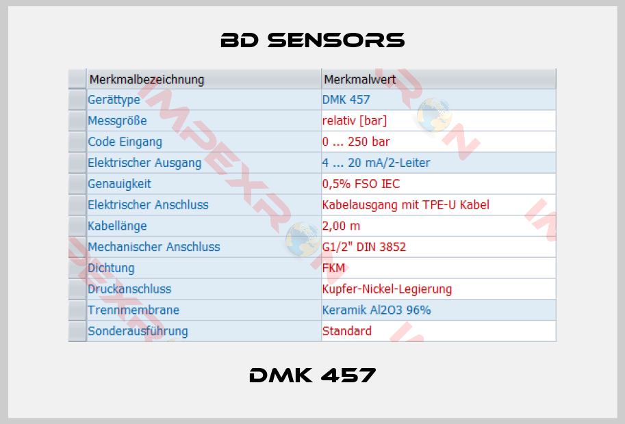 Bd Sensors-DMK 457