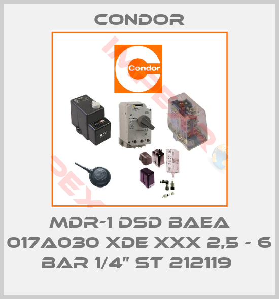 Condor-MDR-1 DSD BAEA 017A030 XDE XXX 2,5 - 6 BAR 1/4” ST 212119 