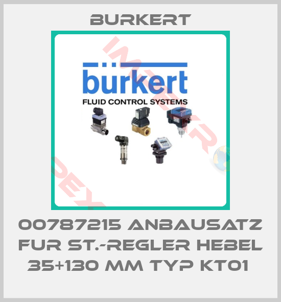 Burkert-00787215 ANBAUSATZ FUR ST.-REGLER HEBEL 35+130 MM TYP KT01 