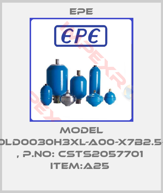 Epe-MODEL CODE:40LD0030H3XL-A00-X7B2.5-SOPOO , P.NO: CSTS2057701  ITEM:A25 