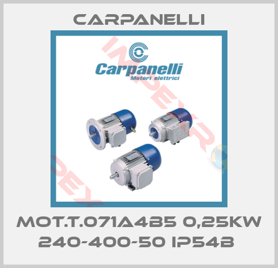 Carpanelli-MOT.T.071A4B5 0,25KW 240-400-50 IP54B 