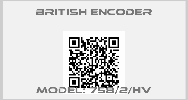 British Encoder-Model: 758/2/HV