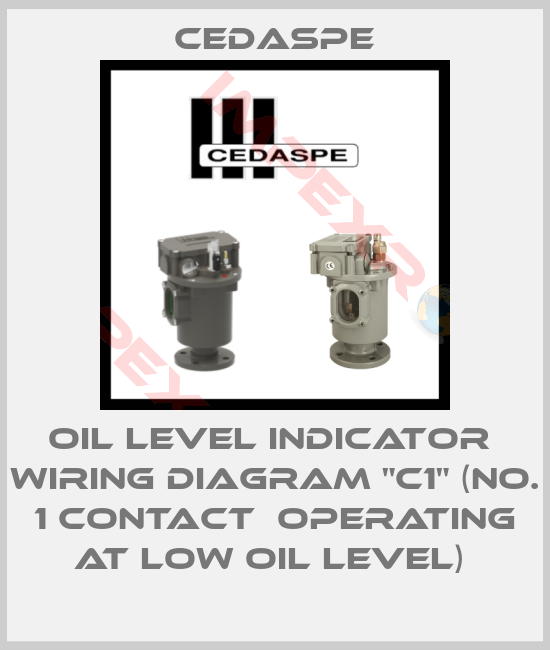 Cedaspe-OIL LEVEL INDICATOR  WIRING DIAGRAM "C1" (NO. 1 CONTACT  OPERATING AT LOW OIL LEVEL) 