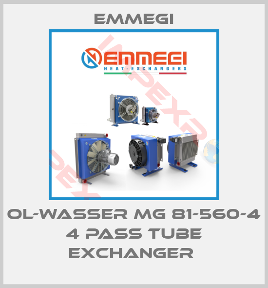 Emmegi-OL-WASSER MG 81-560-4 4 PASS TUBE EXCHANGER 