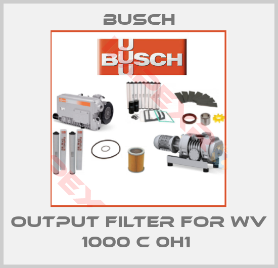 Busch-Output filter for WV 1000 C 0H1 