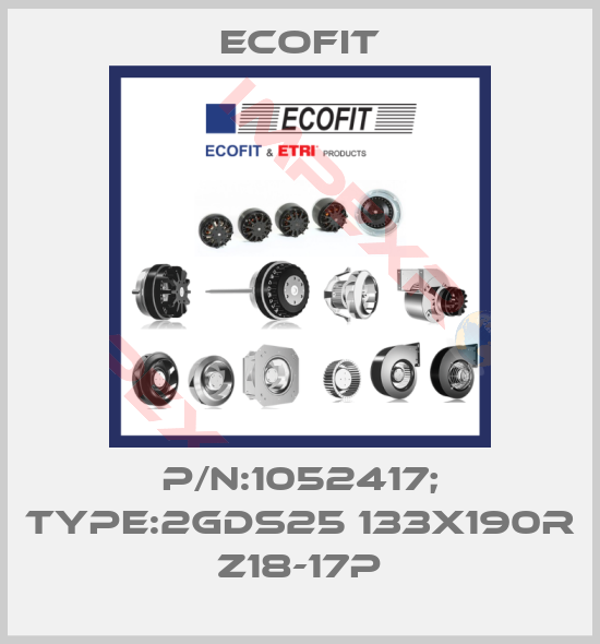 Ecofit-P/N:1052417; Type:2GDS25 133x190R Z18-17p