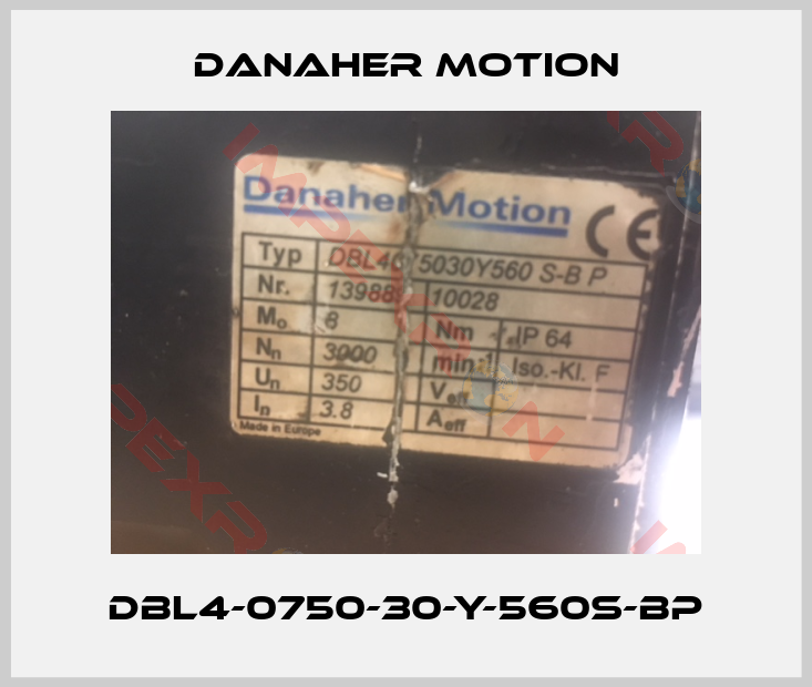 Danaher Motion-DBL4-0750-30-Y-560S-BP