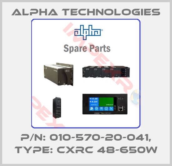 Alpha Technologies-P/N: 010-570-20-041, Type: CXRC 48-650W