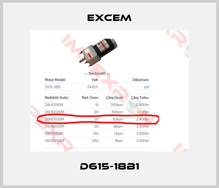 Excem-D615-18B1