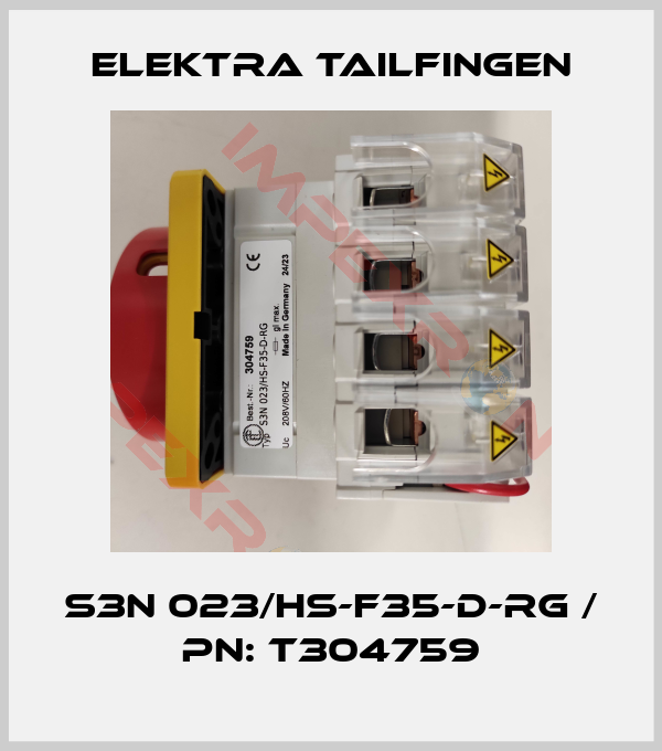Elektra Tailfingen-S3N 023/HS-F35-D-RG / PN: T304759