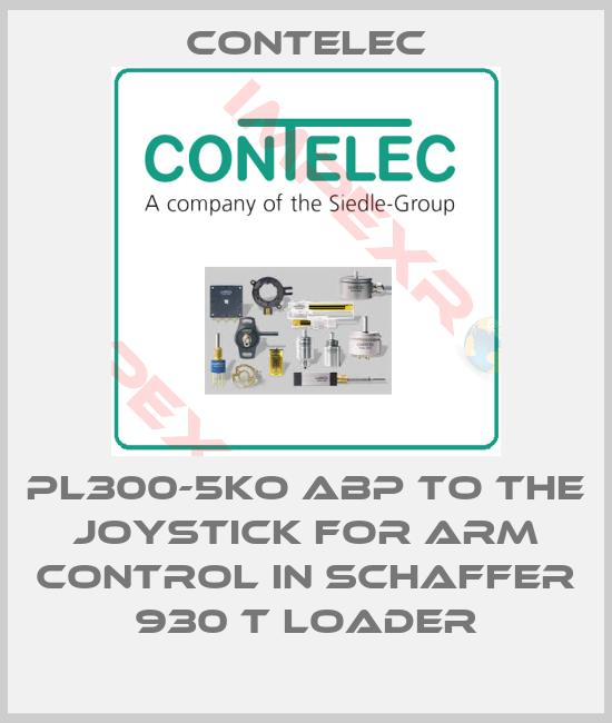 Contelec-PL300-5KO ABP to the joystick for arm control in Schaffer 930 T loader
