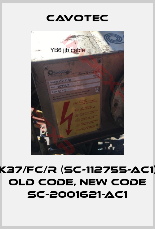 Cavotec-K37/FC/R (SC-112755-AC1) old code, new code SC-2001621-AC1