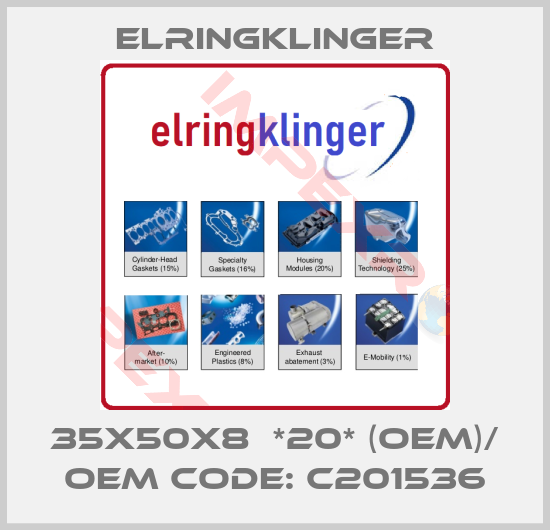 ElringKlinger-35x50x8  *20* (OEM)/ OEM code: C201536