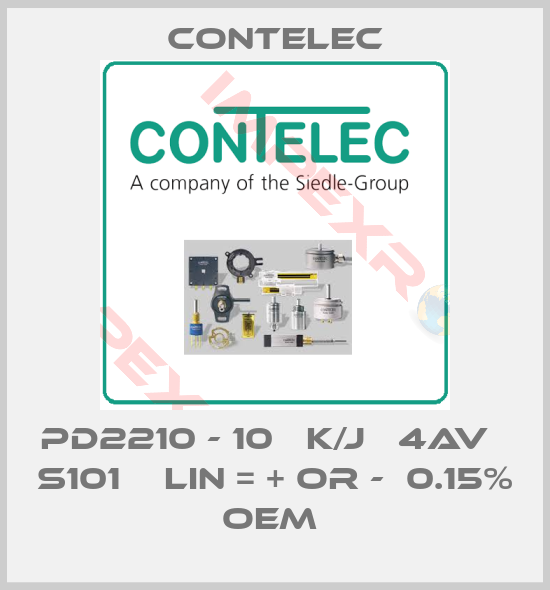 Contelec-PD2210 - 10   K/J   4AV   S101    LIN = + OR -  0.15% OEM 