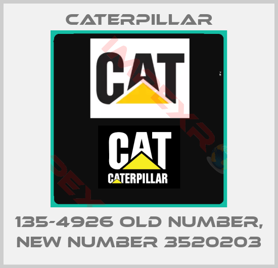 Caterpillar-135-4926 old number, new number 3520203