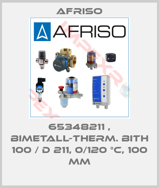 Afriso-65348211 , Bimetall-Therm. BiTh 100 / D 211, 0/120 °C, 100 mm