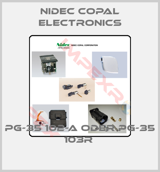 Nidec Copal Electronics-PG-35 102-A ODER PG-35 103R 